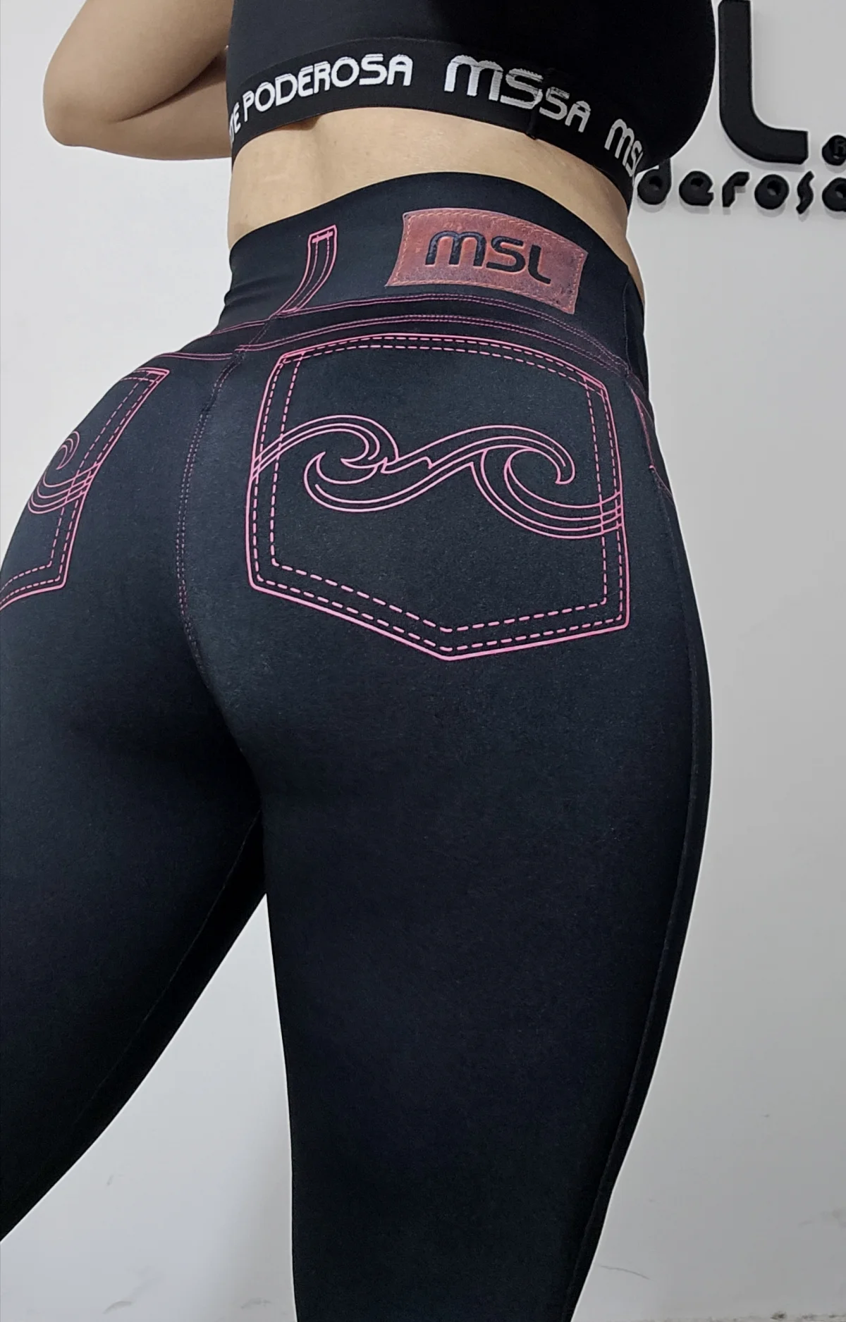 Calza simil jean rosa