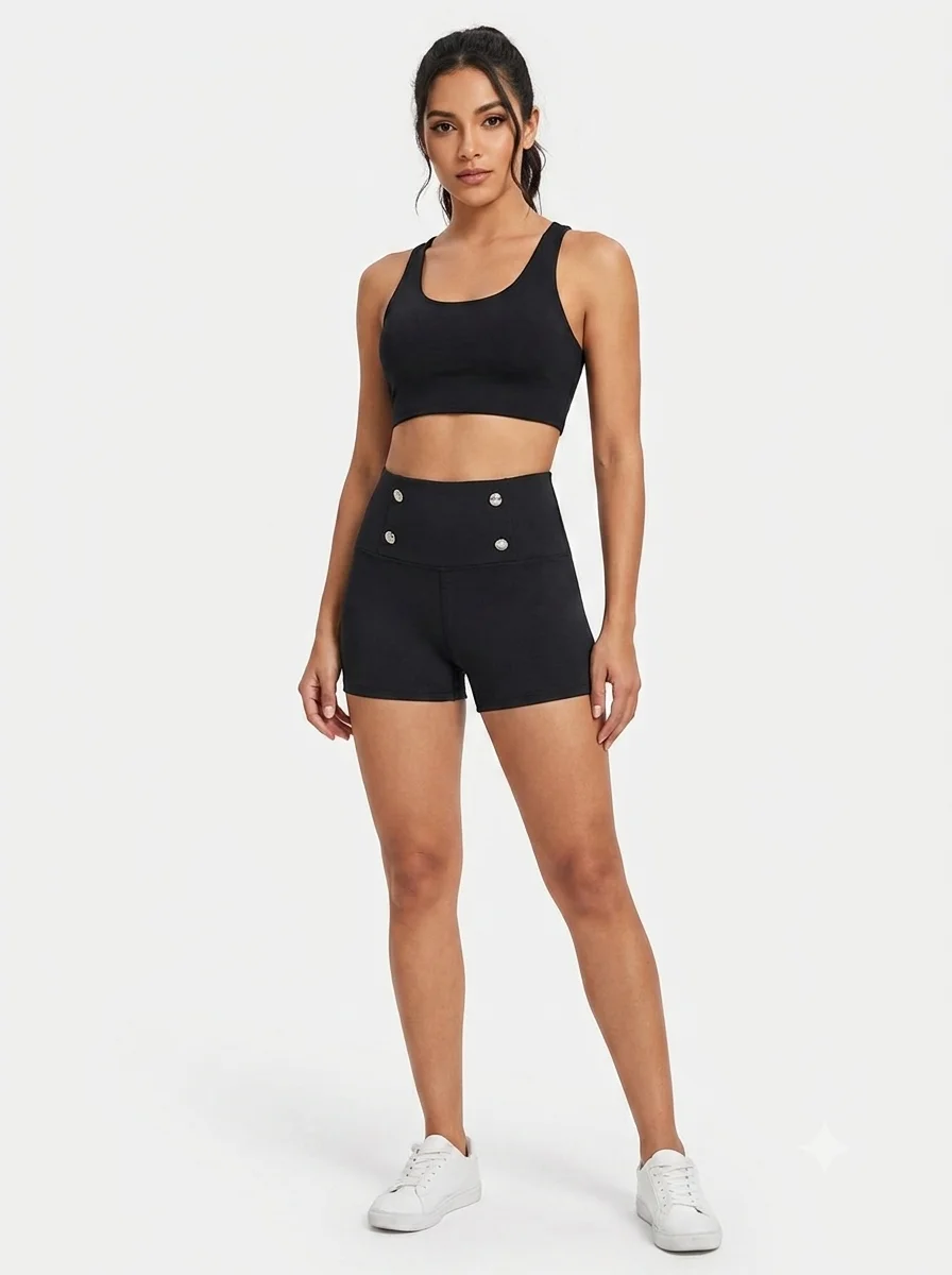 Short con botones **lycra calidad premium**